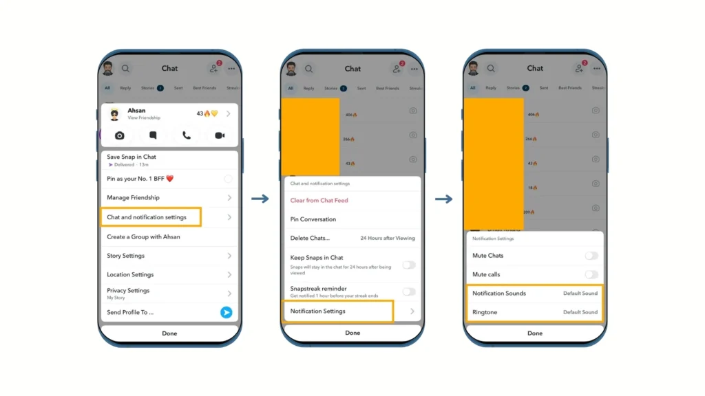 How to change notification and ringtone on snapchat